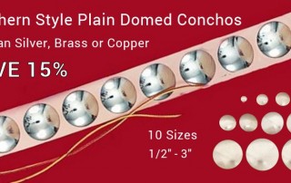 Northen Plains Conchos - German Silver, Brass, Copper - Crazy Crow Trading Post