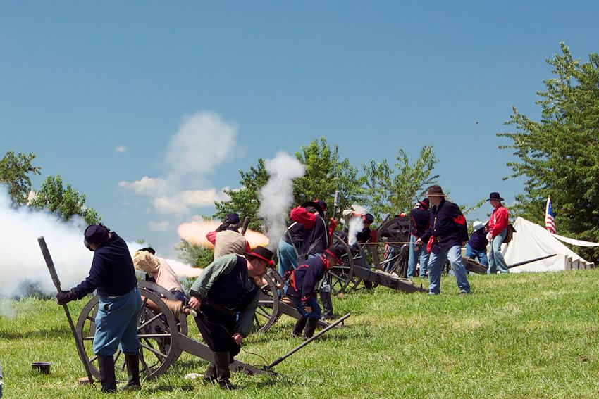 The Battle of Richmond Reenactment is sponsored by the Battle of Richmond Association at Battlefield Park
