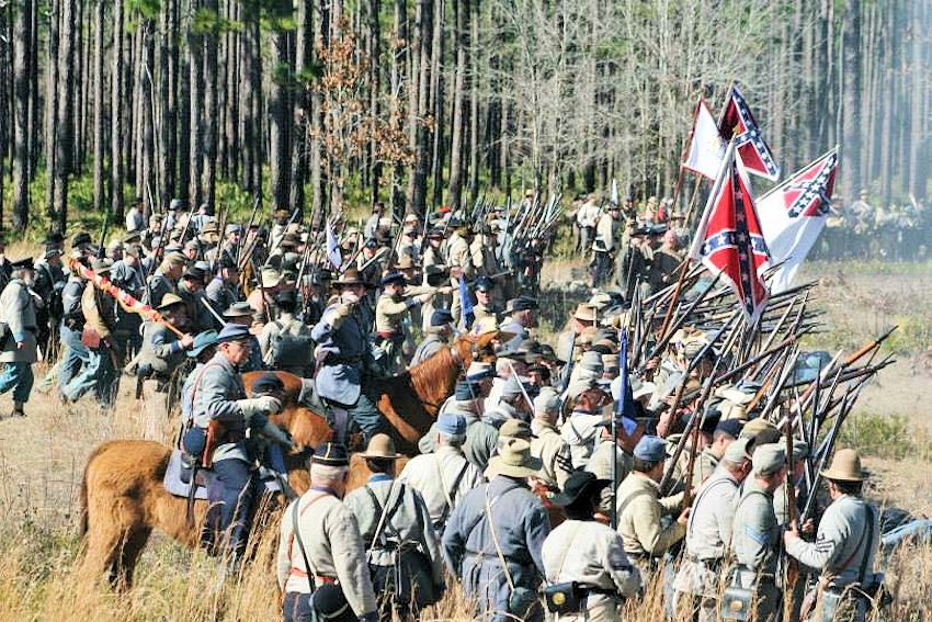 Olustee Battle Reenactment - Olustee Battlefield Historic State Park - 7th US Infantry Living History Association