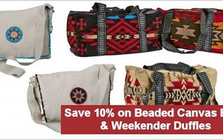 Crazy Crow Trading Post - Crow Calls Sale - Beaded Canvas Weekender Duffel Bags