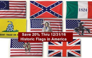 Historic Flags in America Sale - Save 20% thru 12/31/16 - Crazy Crow Trading Post Crow Calls Sale