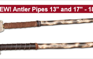 Elk Antler Pipes - Personal Frontier Pipes - Wooden Stems - 2 Sizes