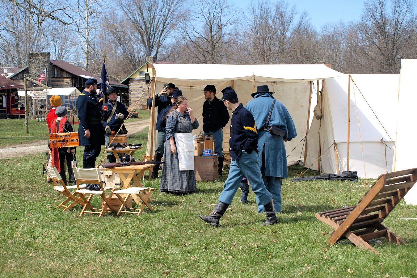 Civil War Union Training Camp at Caesars Creek Pioneer Village