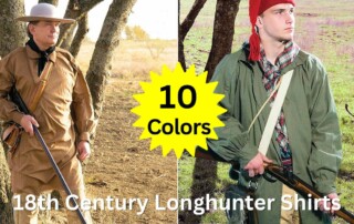 18th Century Longhunter Hunting Shirts - Pullover & Open Front Styles - Crazy Crow Trading Post