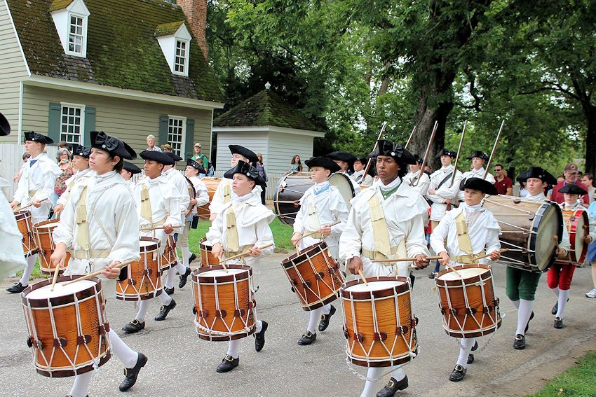 Colonial Williamsburg Fifes and Drums Annual Drummers Call at