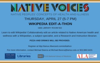 Native Voices Wikipedia Edit-A-Thon