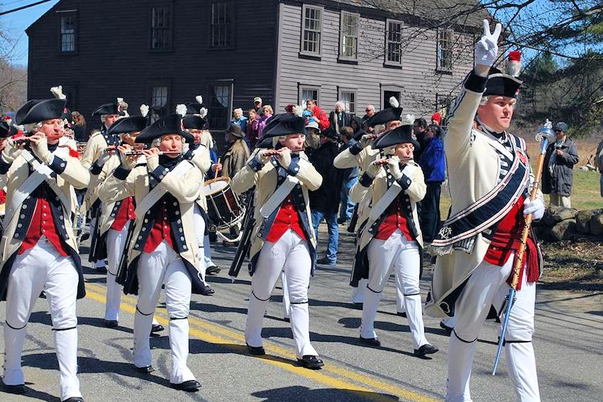Meriams Corner Patriots' Day Ceremonies Concord Massachusetts
