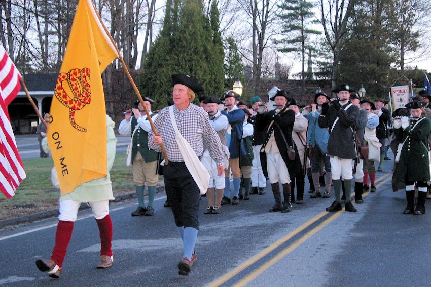 Sudbury March to Concord - Sudbury Companies of Militia and Minute - Sudbury Ancient Fyfe and Drum Companie - First Parish In Wayland