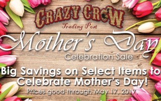 Crazy Crow's Mother's Day Celebration Coupon Specials - Ends 5/17/17