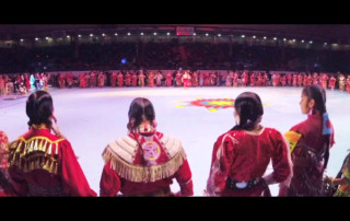 Tia Wood Heads a Sea of Red Jingle Dancers 2017 GON Tribute - Crazy Crow Trading Post