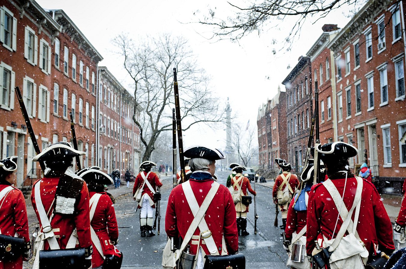 Reenactors engage in 1st Battle of Trentonenactment