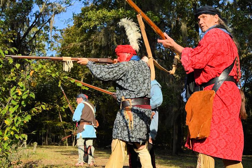 1st Seminole War Scott Massacre of 1817 Commemoration - River Landing Park - 7th US Infantry Living History Association - Chattahoochee Main Street