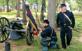 Grayson County Frontier Village Spring Civil War Days - Civil War Days at Grayson County Frontier Village - Grayson County Frontier Village - Colonel George R Reeves 11th Texas Cavalry Camp 349 Reenactors - Elliotts Scouts Texas Company D Reenactors