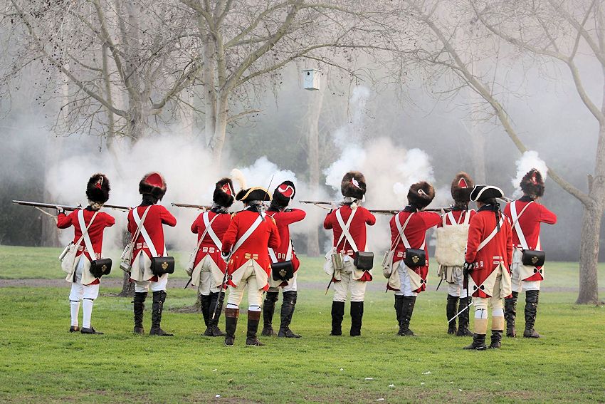 Rebellion in Huntington Beach - Huntington Central Park - Huntington Beach Historical Society - HB Revolution - Huntington Beach Revolution - RWFA 23rd Regiment of Foot Captain Fergusons Company