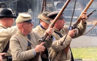 Spring Mill Civil War Winter Battle - 44th Tennessee Company K Civil War Reenactors - Spring Mill State Park Pioneer Village - 49th Indiana Company F Civil War Reenactors