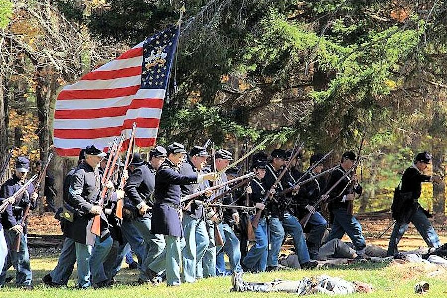 Battle of Droop Mountain Reenactment - Droop Mountain Battlefield State Park - Bryans Battery Reenactment Group