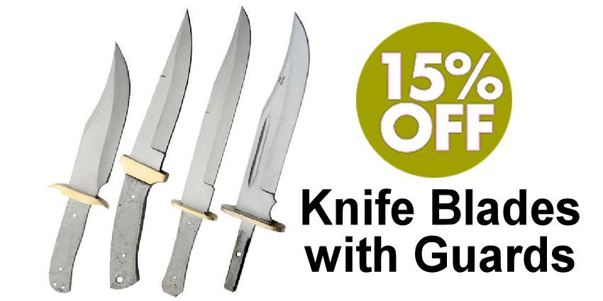 Knife Blades with Guards - SAVE 15% - Crazy Crow Trading Post Crow Calls Sale
