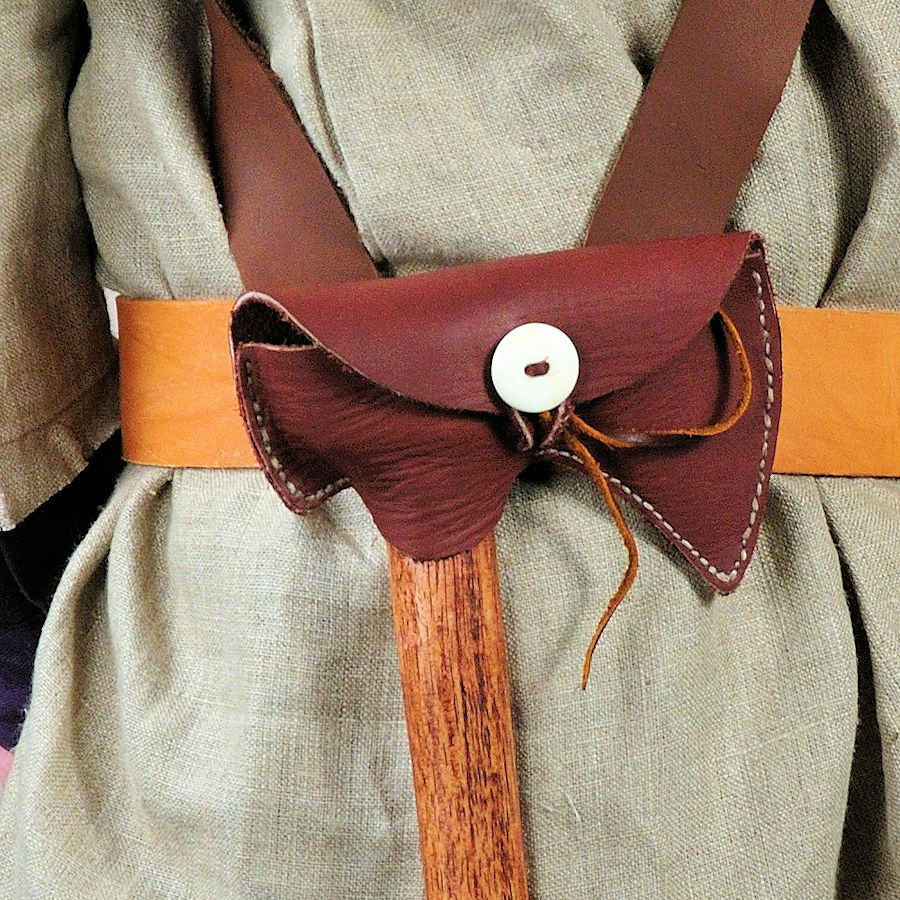 Belt Axe Sheath with Shoulder Strap & Buckle - Crazy Crow Trading Post