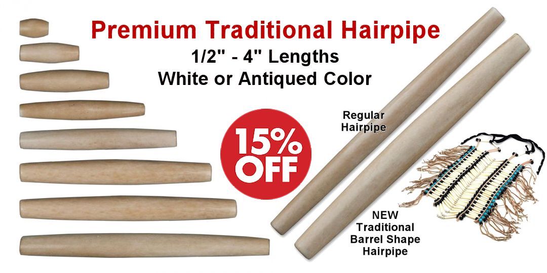Crazy Crow Bone Hairpipe Sale - Premium white & antique finish hairpipes - Crazy Crow Crow Calls March-April
