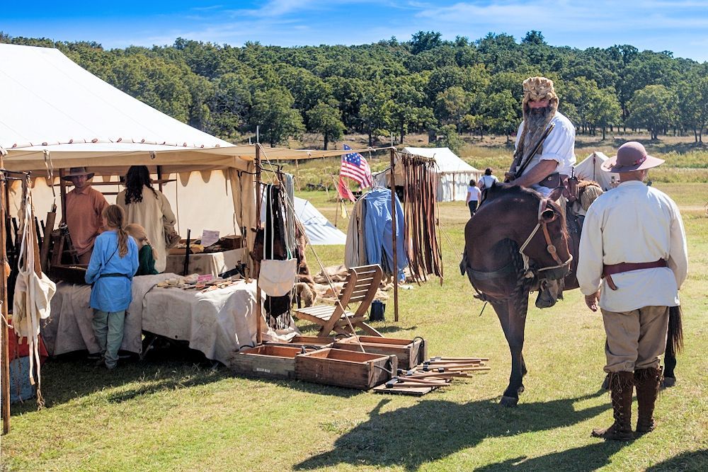 Woolaroc Fall Mountain Man Encampment - Woolaroc Spring Mountain Man Encampment - Woolaroc Museum and Wildlife Preserve - Woolaroc's Mountain Men, Wes & Roger Butcher