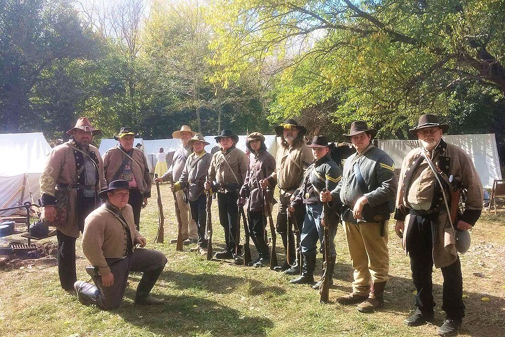Battle for Old Mill Station Civil War Reenactment - The Mountain & Old Mill Marketplace - 9th Texas Infantry