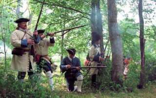 Mercers Massacre Reenactment - The Battle of the Great Cacapon - Fort Edward - Virginia Regiment Captain George Mercer Co Reenactor Group - Fort Edward Foundation