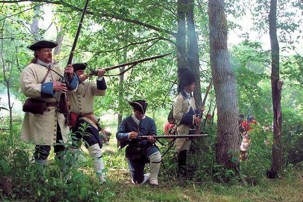 Mercers Massacre Reenactment - The Battle of the Great Cacapon - Fort Edward - Virginia Regiment Captain George Mercer Co Reenactor Group - Fort Edward Foundation