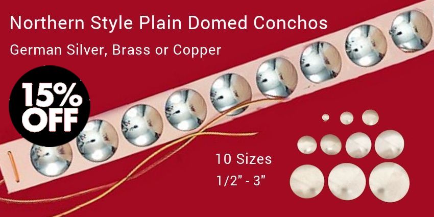 May-June Crow Calls Sale- Save 15% on Northern Style Domed Conchos - Crazy Crow Trading Post