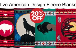 Native American Design Fleece Blankets from Crazy Crow Trading Post