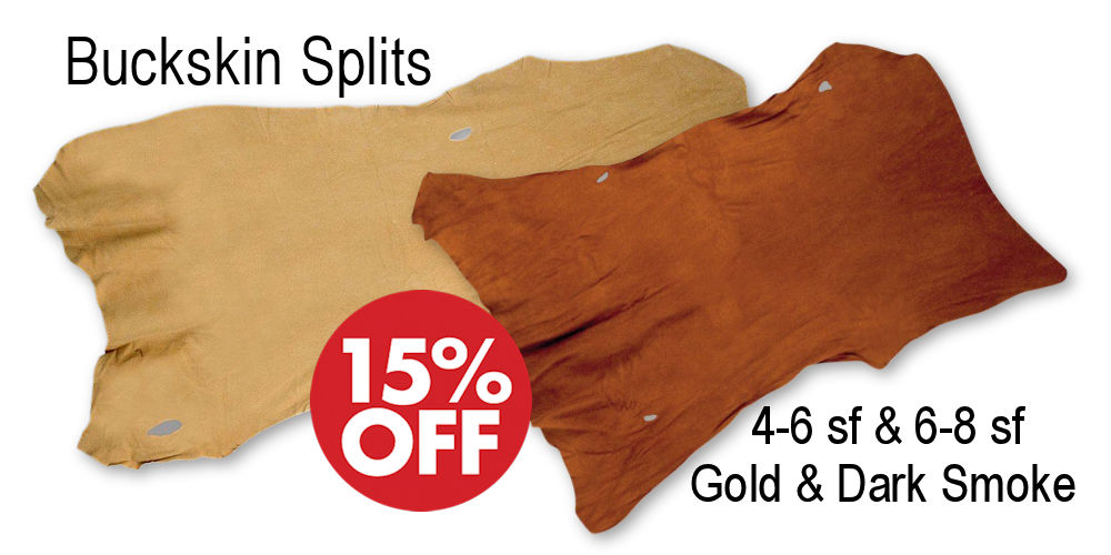 Buckskin Splits - Gold & Dark Smoke Colors - Crazy Crow Trading Post