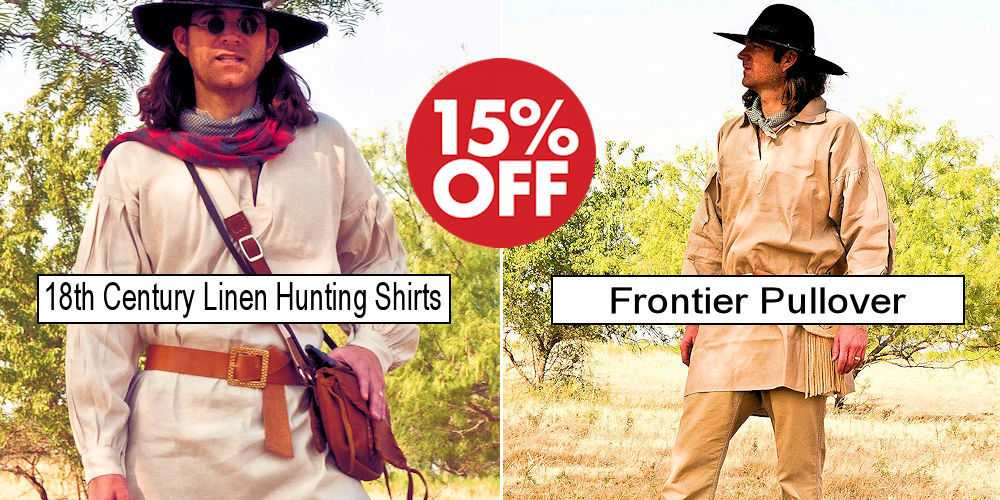 Rifleman's Frock - Linen Look Cloth - Crazy Crow Trading Post Crow Calls Sale