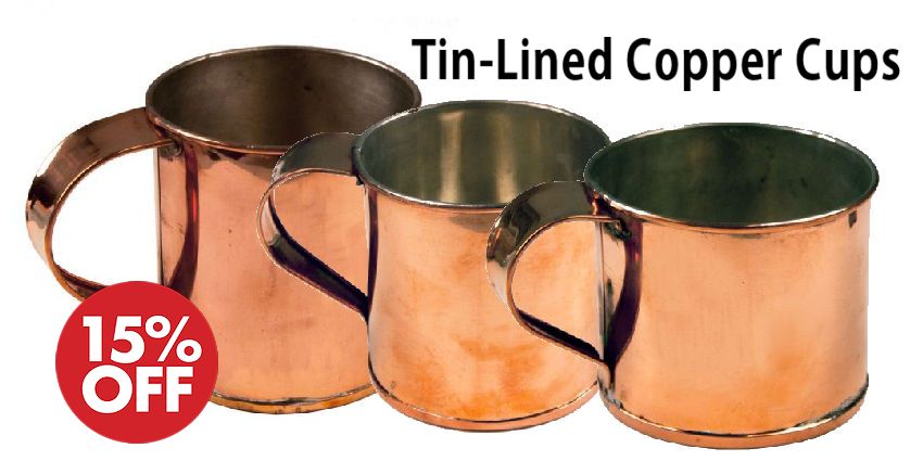 Tin-Lined Copper Cups Sale - Crazy Crow Trading Post