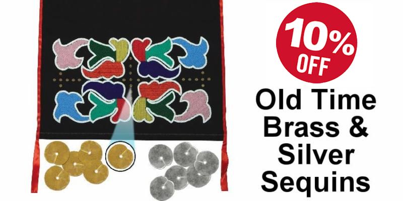 Old Time Brass & Silver Sequins Sale - Crazy Crow Trading Post