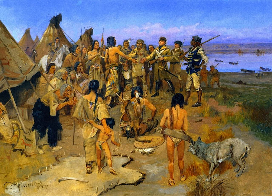 Lewis & Clark Expedition trading with Indians - Crazy Crow Trading Post Craft Focus Article