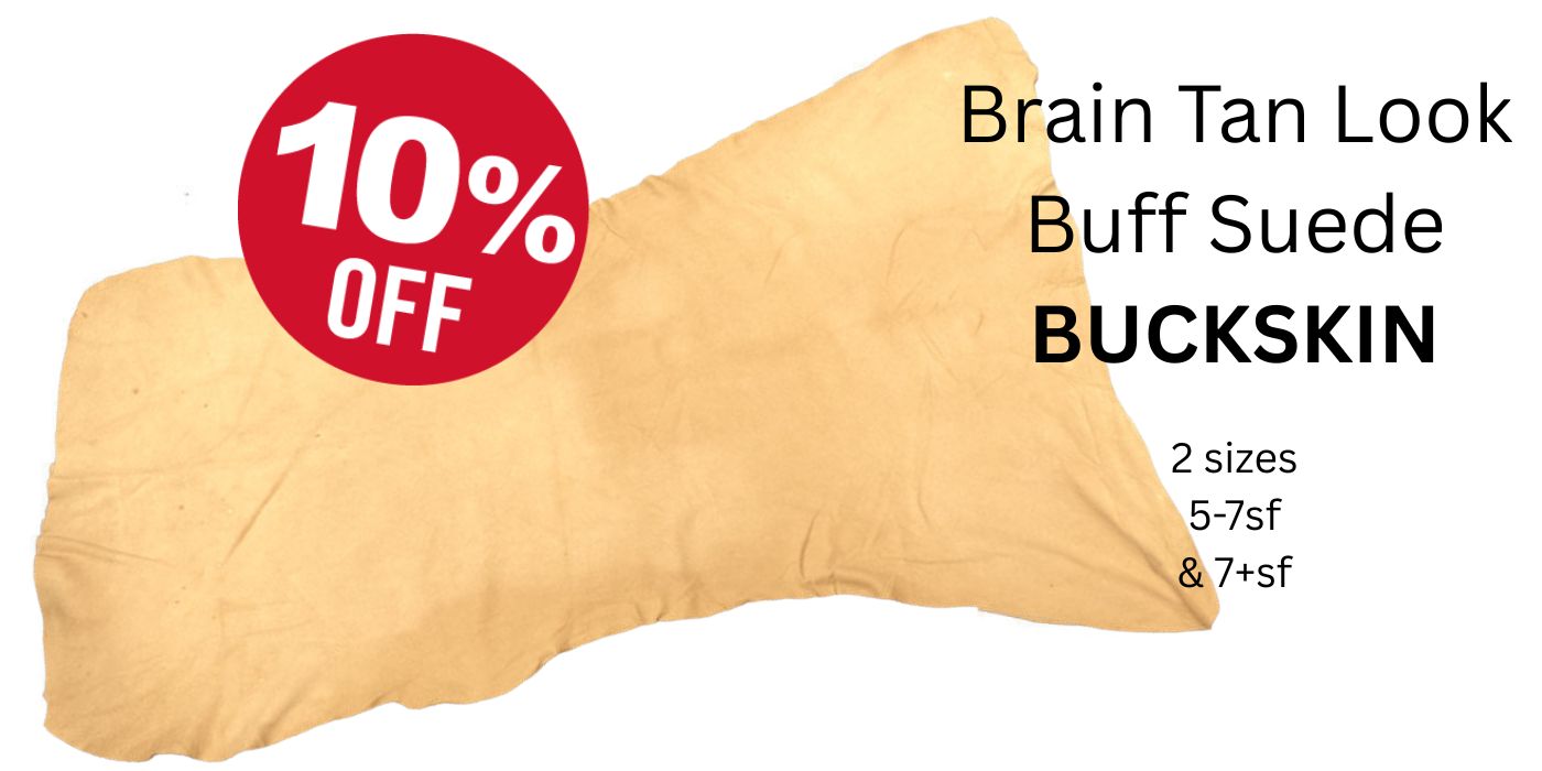 Brain Tan Look Buff Suede Buckskin - Crazy Crow Trading Post