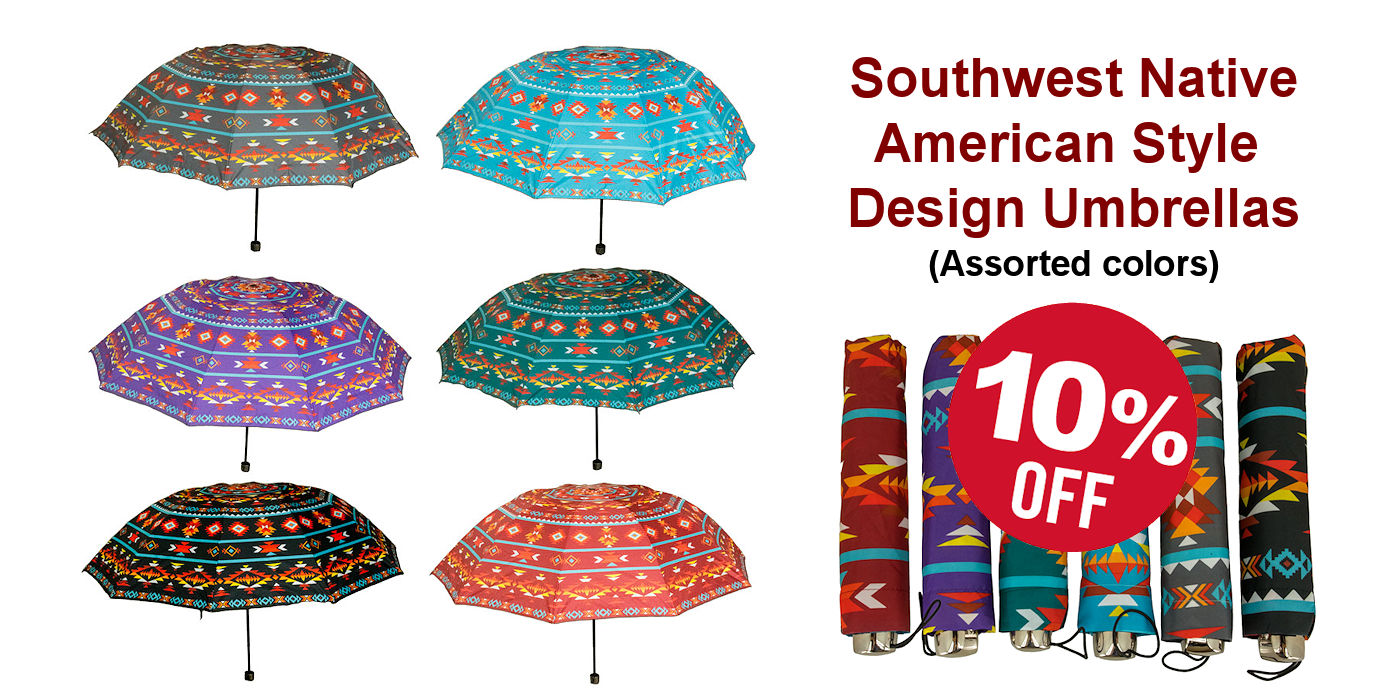 Southwest Native American Style Design Umbrellas Sale (Assorted colors) - Crazy Crow Trading Post