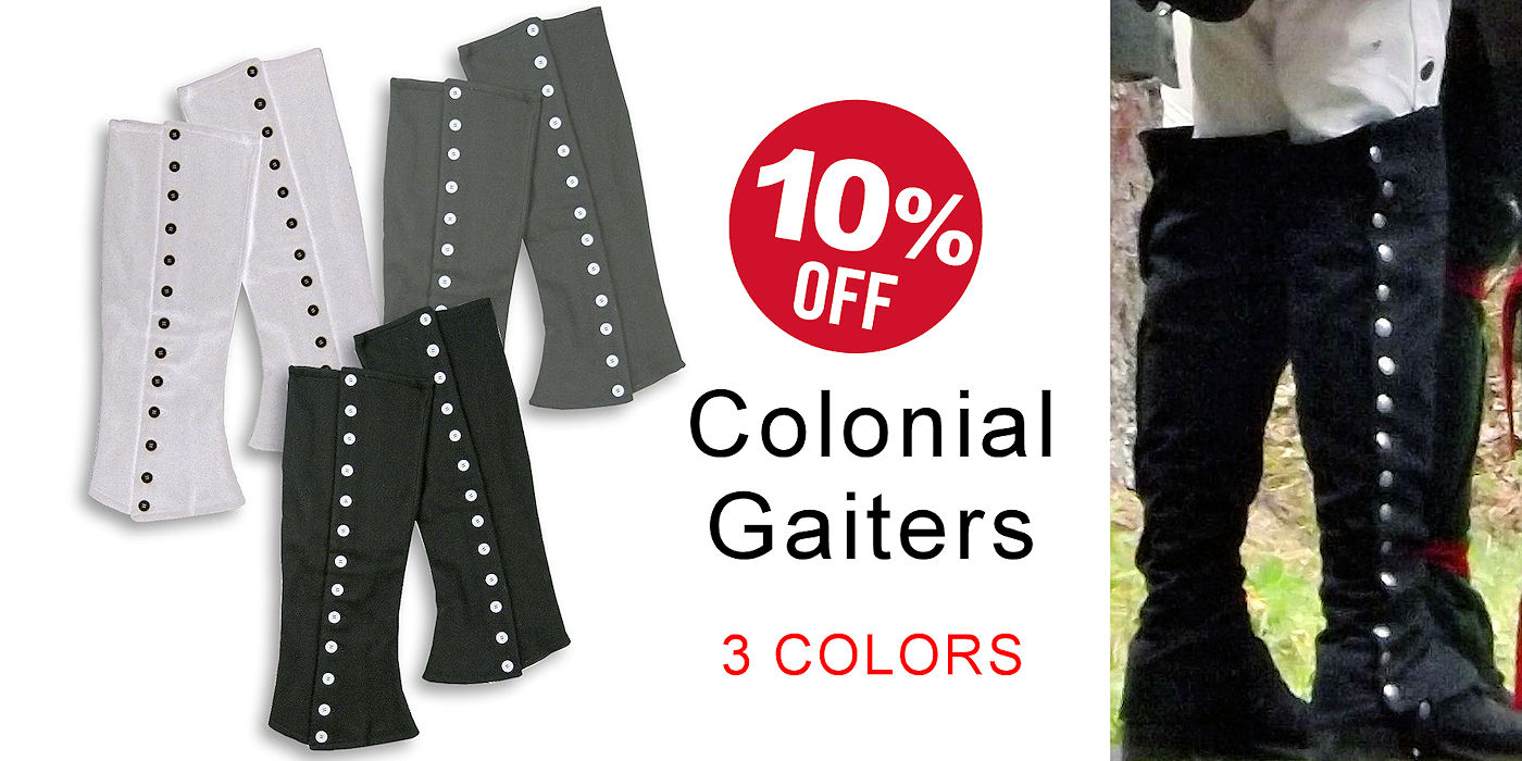 Colonial Gaiters Sale - Crazy Crow Trading Post