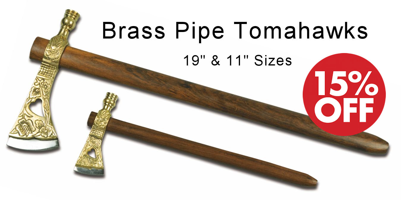 Engraved Brass Tomahawks Sale - Crazy Crow Trading Post