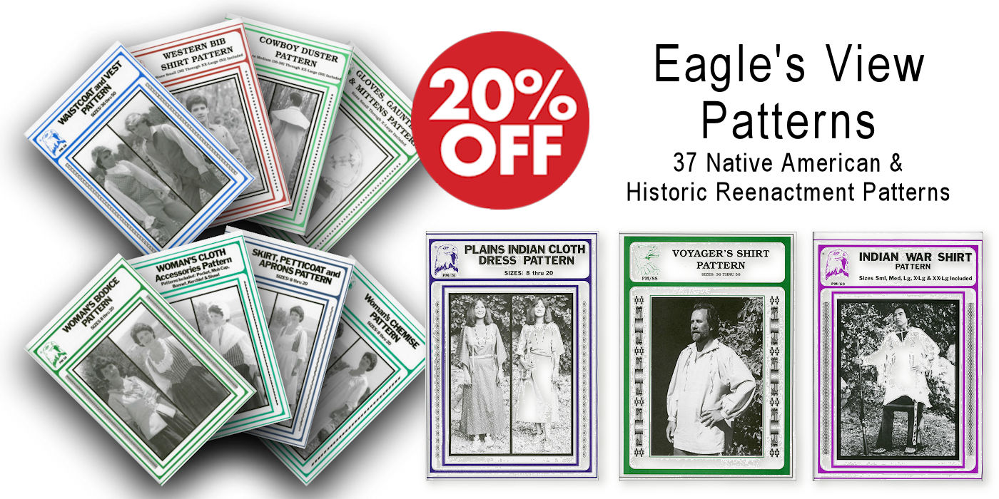 Eagle's View Publishing Patterns Native American, Frontier & Rendezvous Clothing & Moccasin Patterns