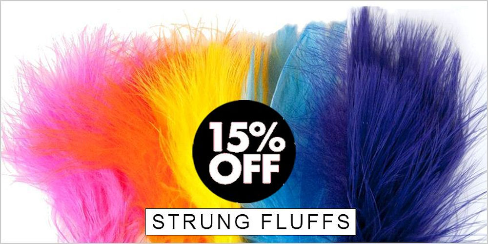 Strung Fluffs Sale: 5"-6" & 6"-8" Strung Marabou Sale - Crazy Crow Trading Post