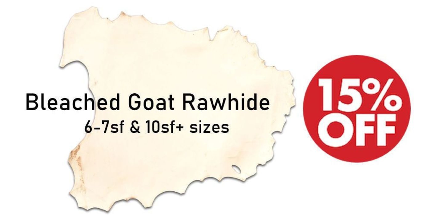 Goat Rawhide in 2 sizes - Crazy Crow Trading Post