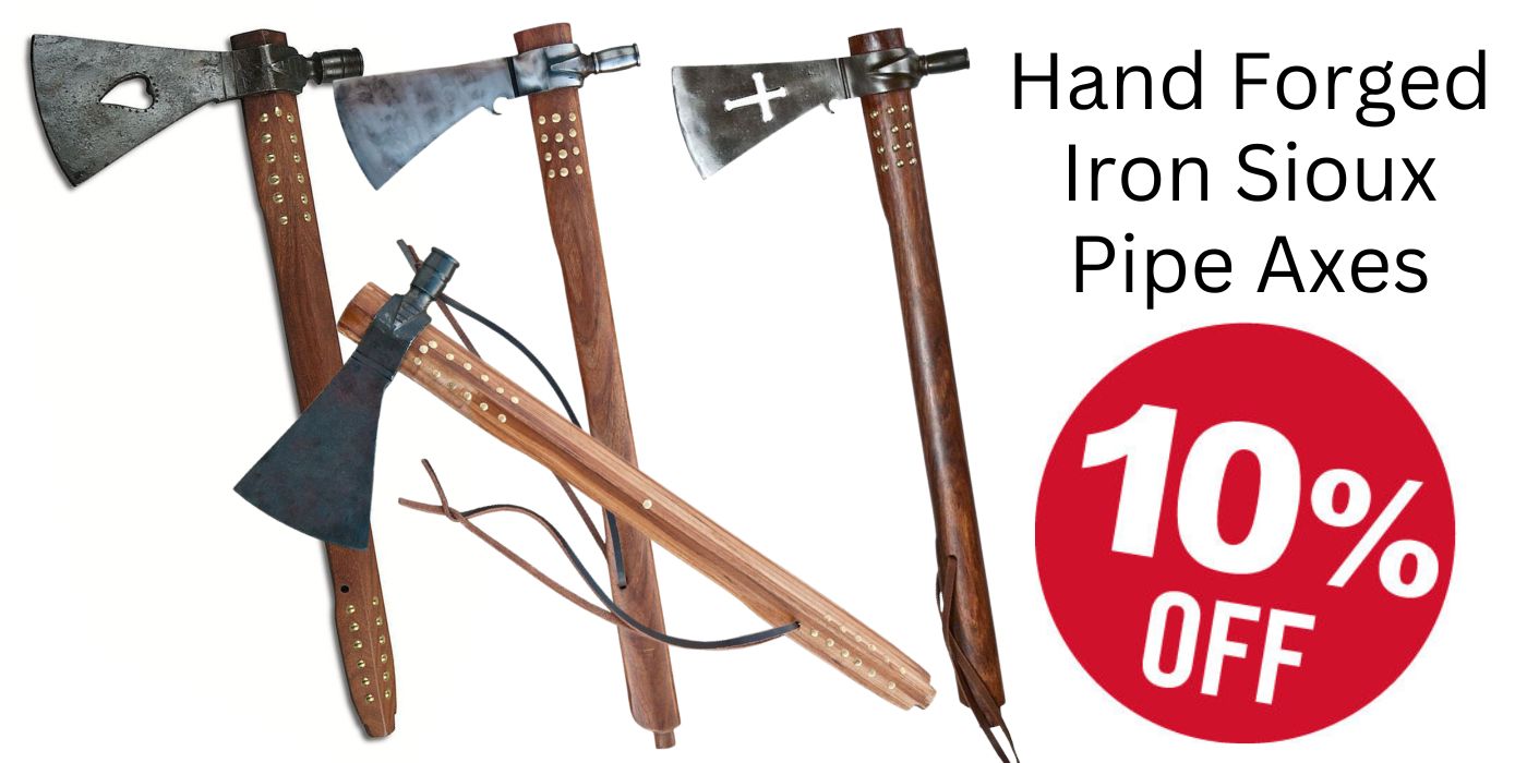 Hand Forged Iron Sioux Pipe Axes Sale - Crazy Crow Trading Post