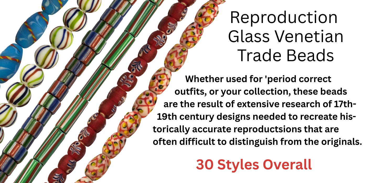 18th-19th Century Trade Bead Reproductions from Crazy Crow Trading Post