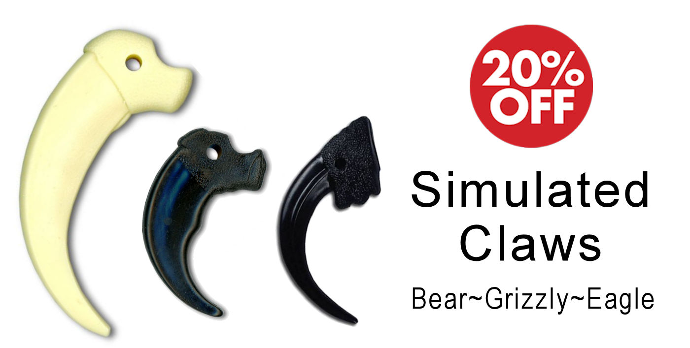 Simulated Eagle & Bear Claws Sale - Crazy Crow Trading Post