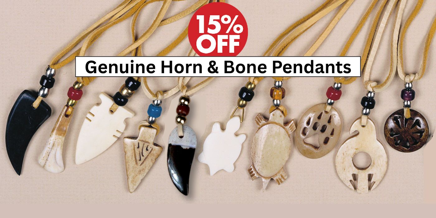 Genuine Horn & Bone Pendants Sale - Crazy Crow Trading Post