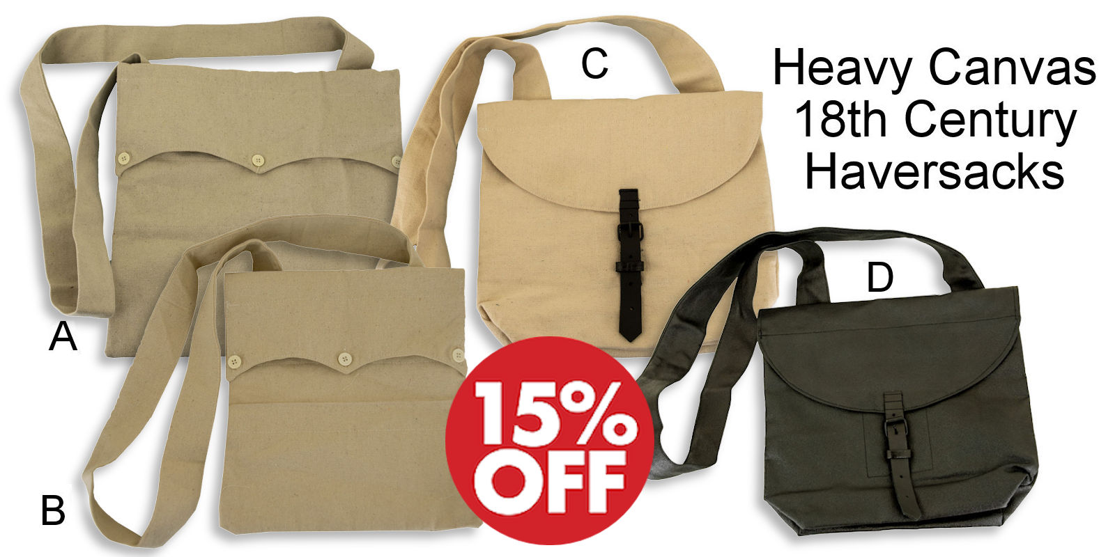 Heavy Canvas 18th & 19th Century Haversack Sale - Crazy Crow Trading Post