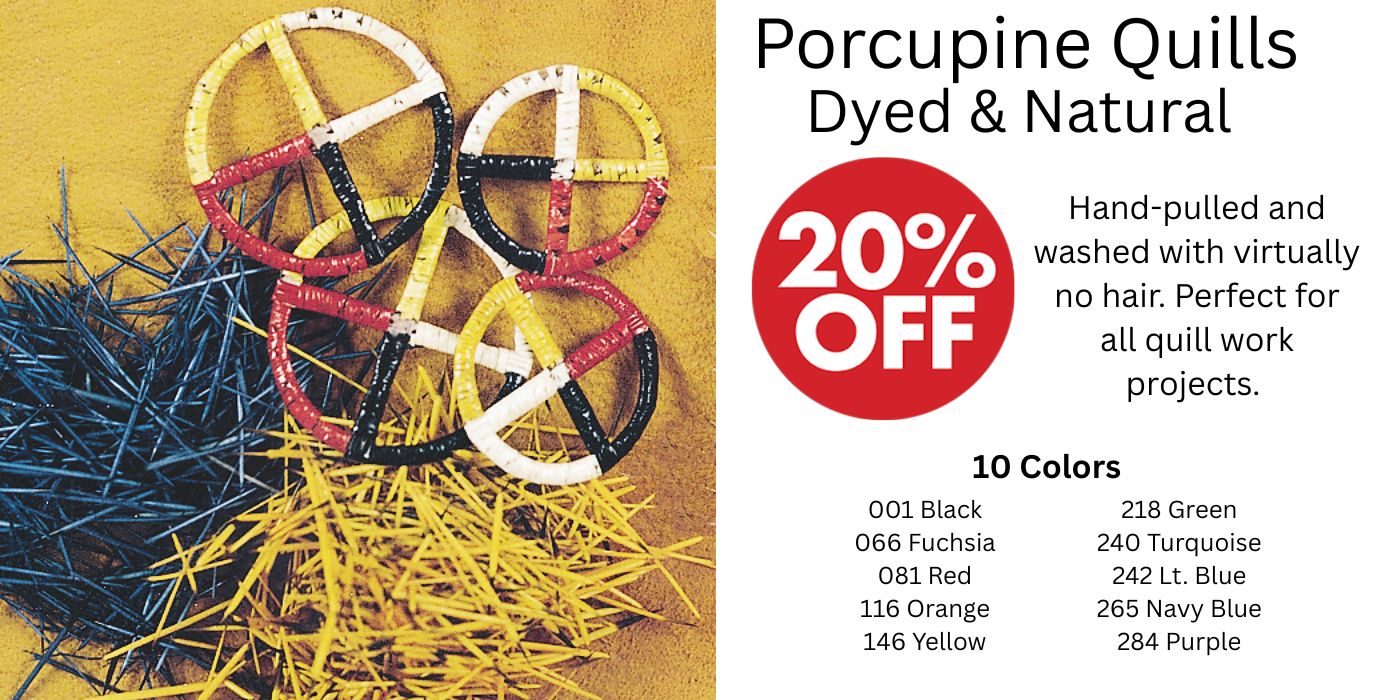 Porky Quills Dyed and Natural - Crazy Crow Trading Post