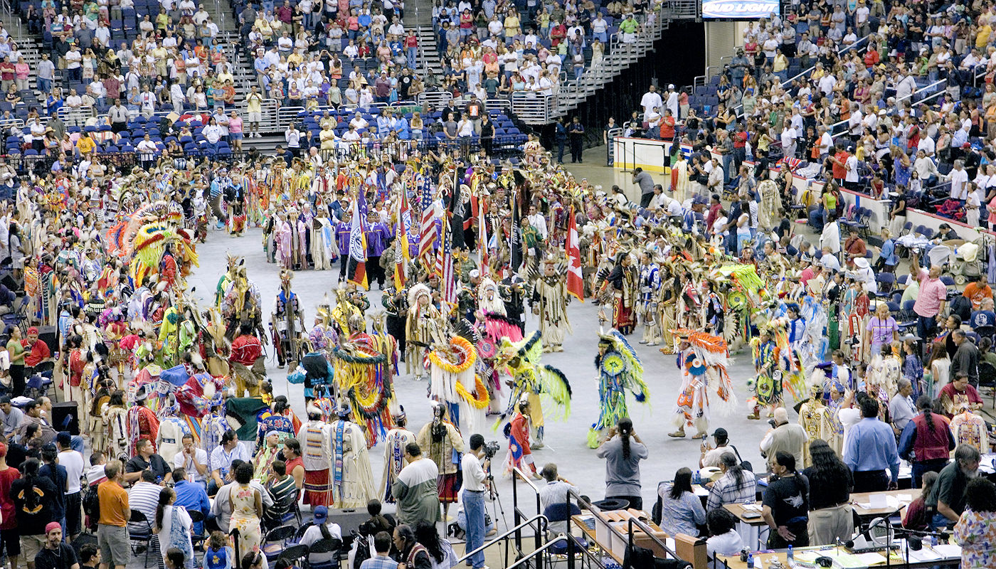 The National Museum of the American Indian sponsored the National Powwow in 2002, 2005, and 2007 as a way of presenting to the public the diversity and social traditions of contemporary Native cultures. - Crazy Crow Trading Post