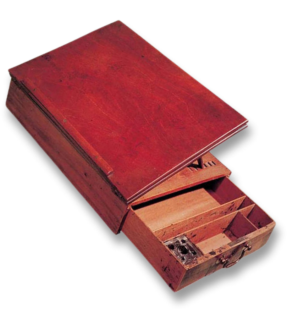 Benjamin Randolph after a design by Thomas Jefferson. Portable writing desk, Philadelphia, 1776. – Crazy Crow Trading Post Benjamin Randolph after a design by Thomas Jefferson. Portable writing desk, Philadelphia, 1776. - Crazy Crow Trading Post