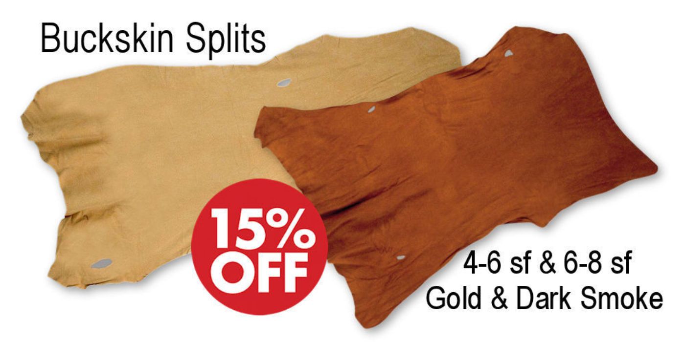 Buckskin Splits - Gold and Dark Smoke Colors - Crazy Crow Trading Post